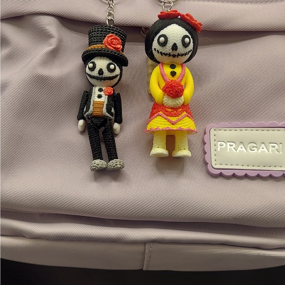 3DPrinted Day of the Dead Skeleton Keychains Backpack Bag Charms Halloween Set - Picture 1 of 8